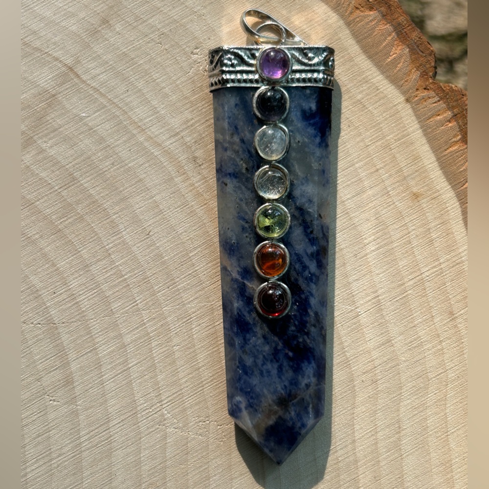 African sodolite pendant